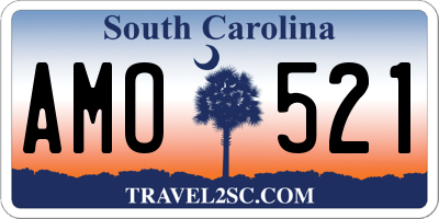 SC license plate AMO521