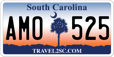 SC license plate AMO525