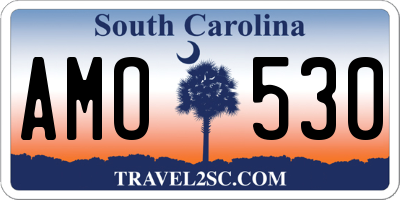 SC license plate AMO530