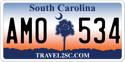 SC license plate AMO534