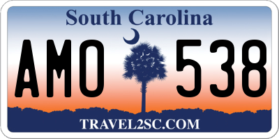 SC license plate AMO538