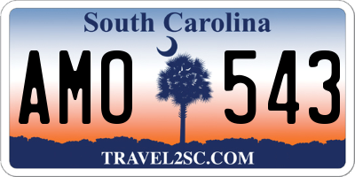 SC license plate AMO543