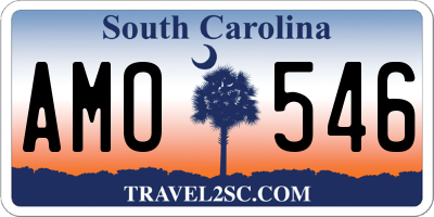 SC license plate AMO546