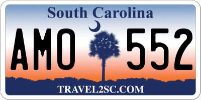 SC license plate AMO552