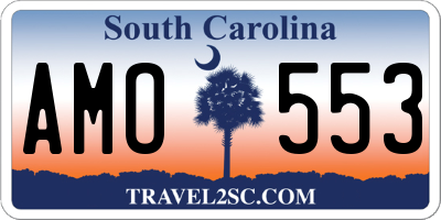 SC license plate AMO553