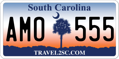 SC license plate AMO555