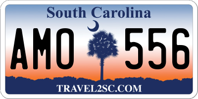 SC license plate AMO556