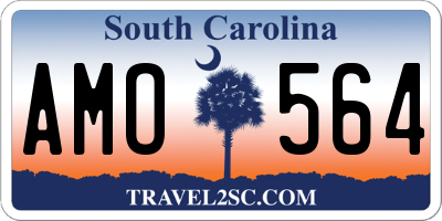 SC license plate AMO564