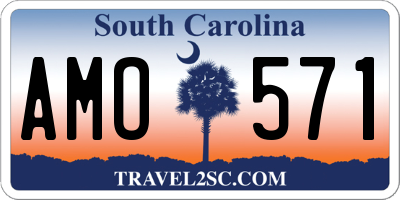SC license plate AMO571