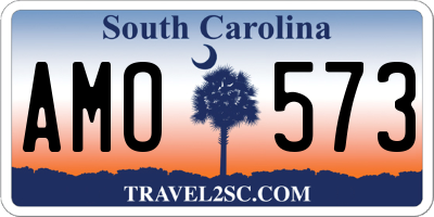 SC license plate AMO573