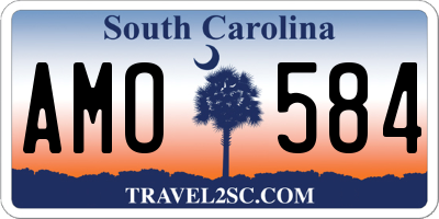 SC license plate AMO584