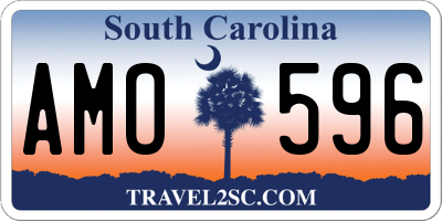 SC license plate AMO596