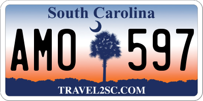 SC license plate AMO597