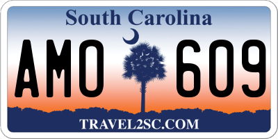 SC license plate AMO609