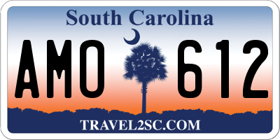 SC license plate AMO612