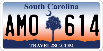 SC license plate AMO614