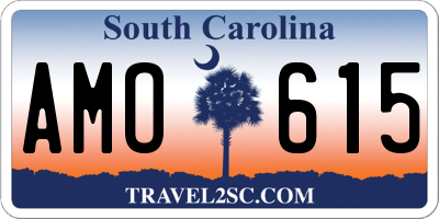 SC license plate AMO615