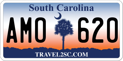 SC license plate AMO620
