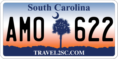 SC license plate AMO622