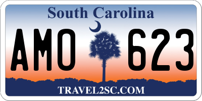 SC license plate AMO623