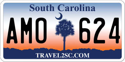 SC license plate AMO624