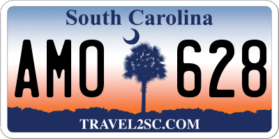 SC license plate AMO628