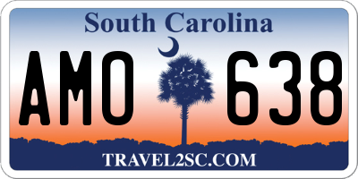SC license plate AMO638