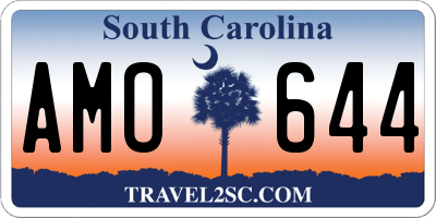 SC license plate AMO644