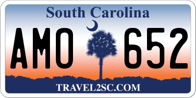 SC license plate AMO652