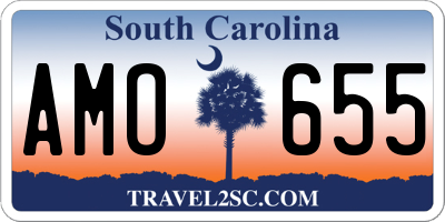 SC license plate AMO655