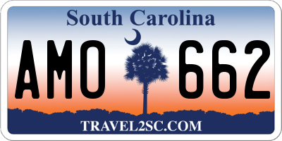 SC license plate AMO662