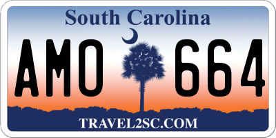 SC license plate AMO664