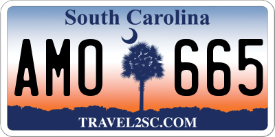SC license plate AMO665