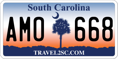 SC license plate AMO668