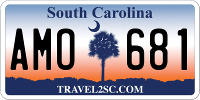 SC license plate AMO681