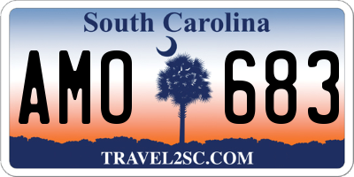 SC license plate AMO683