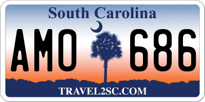 SC license plate AMO686