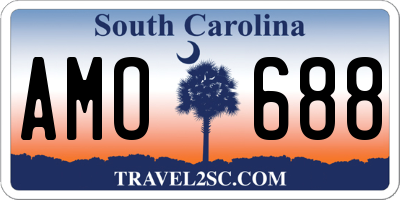 SC license plate AMO688