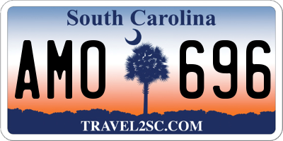 SC license plate AMO696