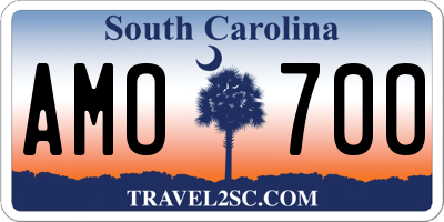 SC license plate AMO700
