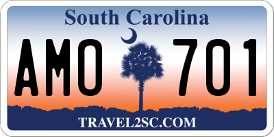 SC license plate AMO701