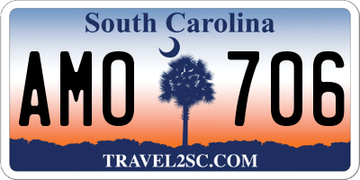 SC license plate AMO706