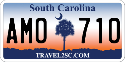 SC license plate AMO710