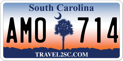 SC license plate AMO714