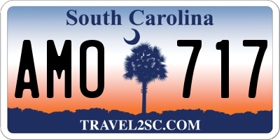 SC license plate AMO717