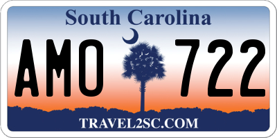 SC license plate AMO722