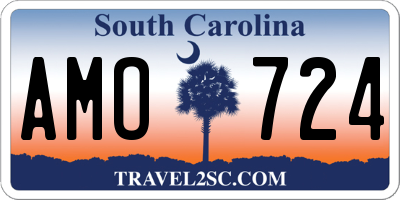 SC license plate AMO724