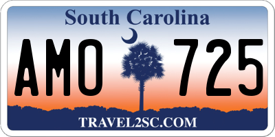 SC license plate AMO725