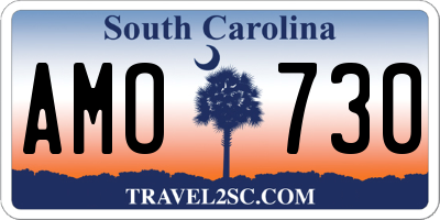 SC license plate AMO730