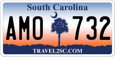 SC license plate AMO732